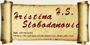Hristina Slobodanović vizit kartica